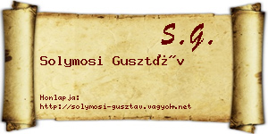 Solymosi Gusztáv névjegykártya