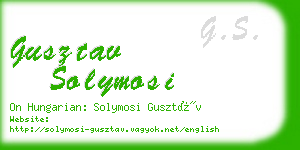 gusztav solymosi business card